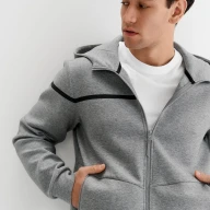 Толстовка KELME Men's Hooded Jacket Grey - Толстовка KELME Men's Hooded Jacket Grey