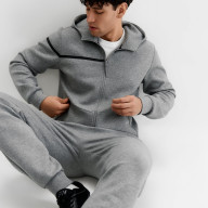 Толстовка KELME Men's Hooded Jacket Grey - Толстовка KELME Men's Hooded Jacket Grey
